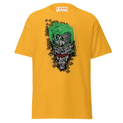 Joker One Bad Day Typography T-Shirt - Gold - T-Shirts Online