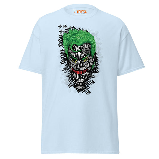 Joker One Bad Day Typography T-Shirt - Light Blue - T-Shirts Online