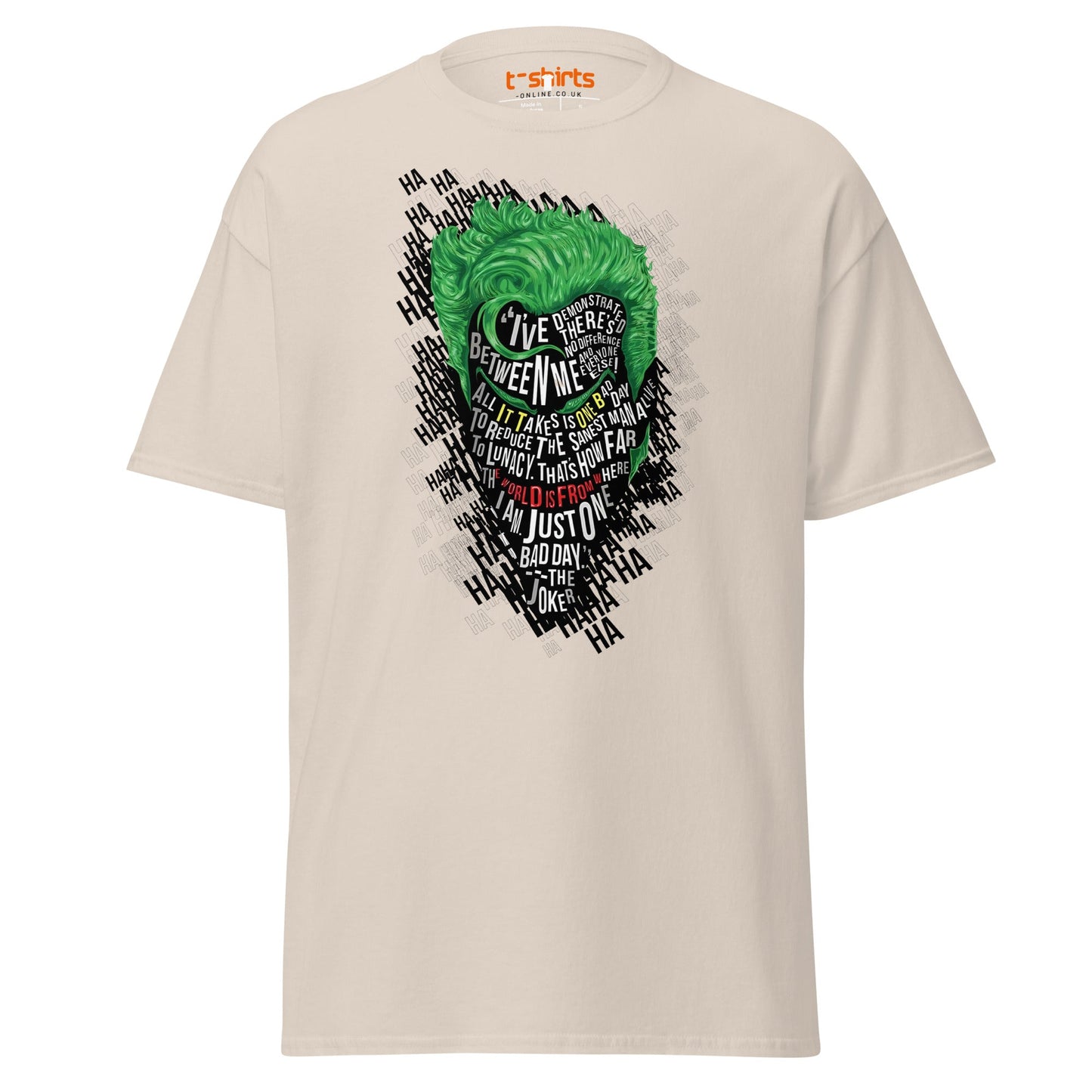 Joker One Bad Day Typography T-Shirt - Natural - T-Shirts Online