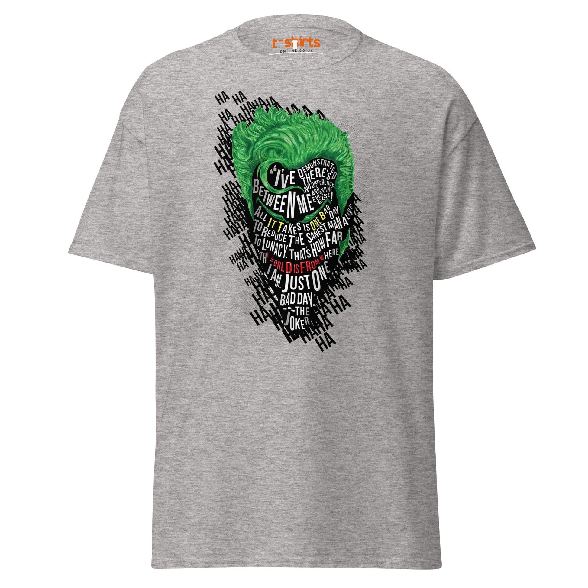 Joker One Bad Day Typography T-Shirt - Sport Grey - T-Shirts Online