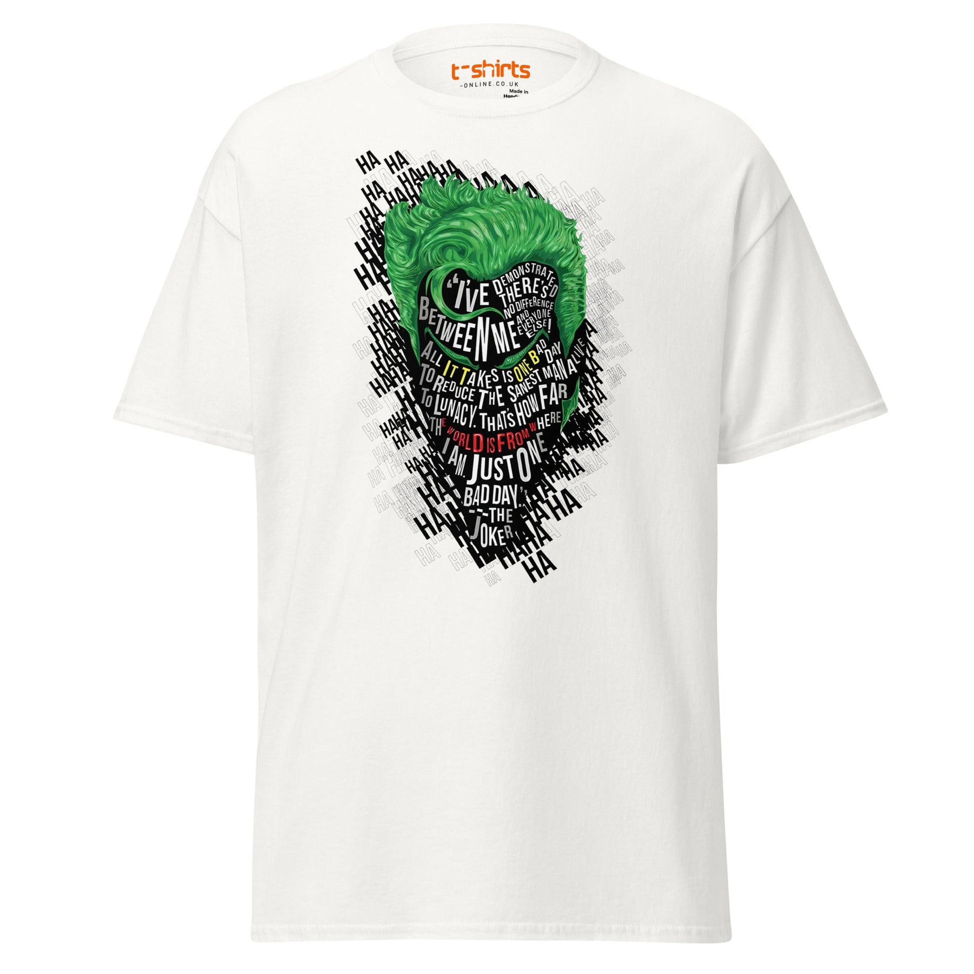 Joker One Bad Day Typography T-Shirt - White - T-Shirts Online