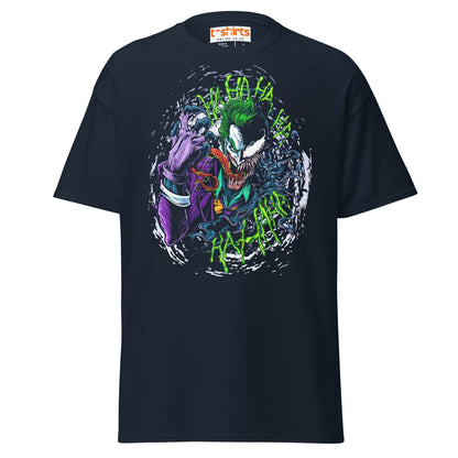 Joker Symbiote T-Shirt – Villain Fusion Parody Tee - Navy - T-Shirts Online