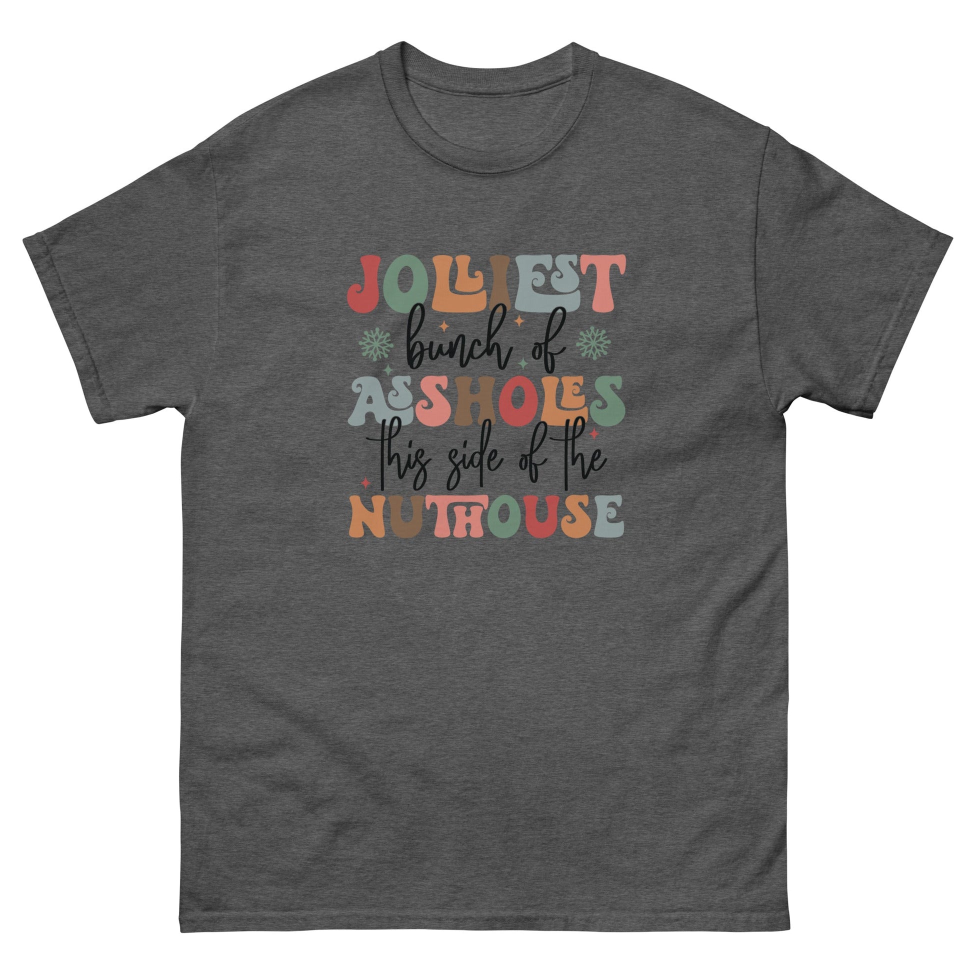 Jolly Christmas | Funny Xmas T-Shirt - Dark Heather - T-Shirts Online
