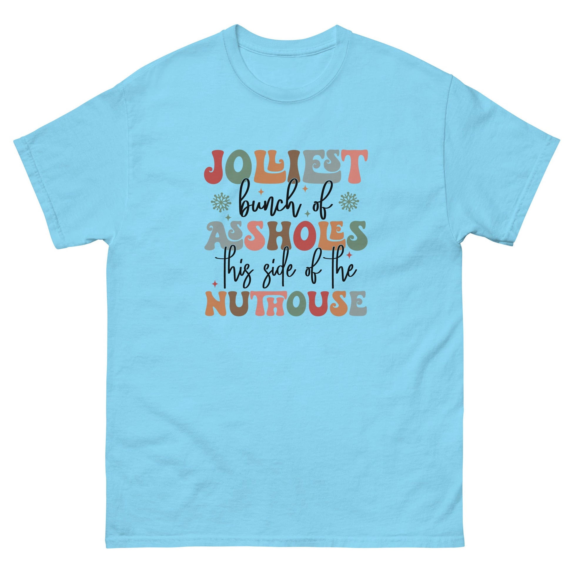 Jolly Christmas | Funny Xmas T-Shirt - Sky - T-Shirts Online