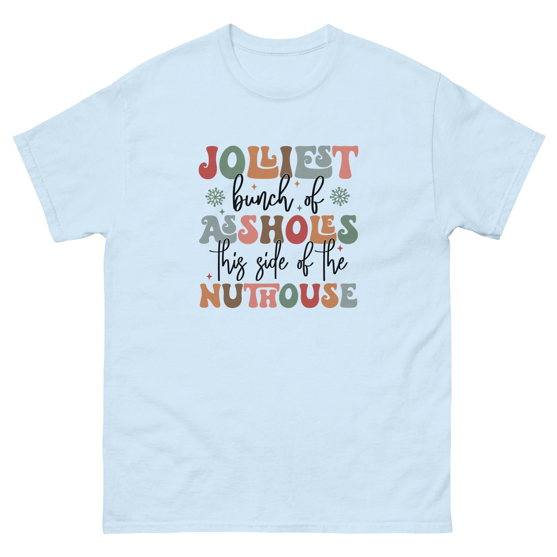 Jolly Christmas | Funny Xmas T-Shirt - Light Blue - T-Shirts Online