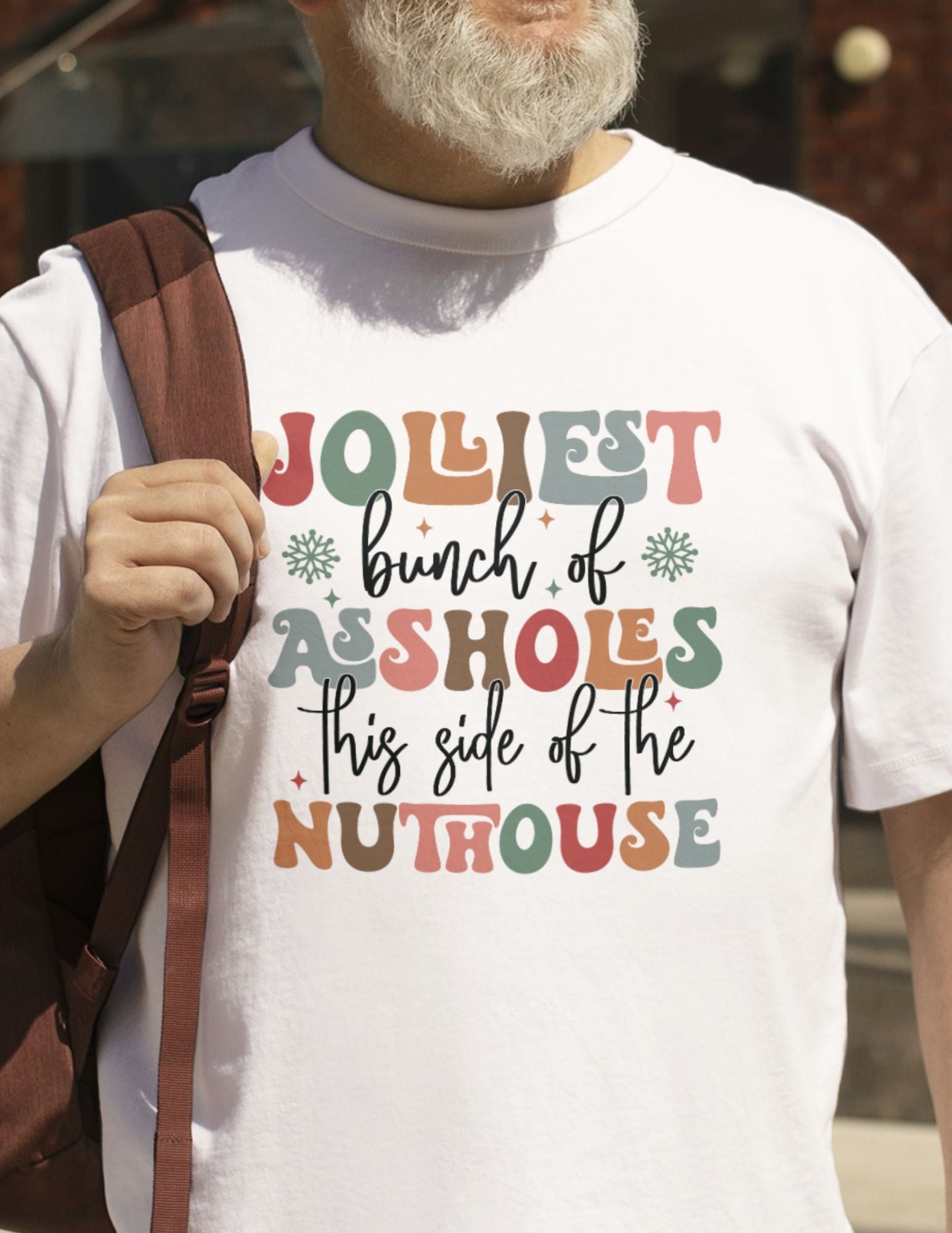 Jolly Christmas | Funny Xmas T-Shirt - Cardinal - T-Shirts Online