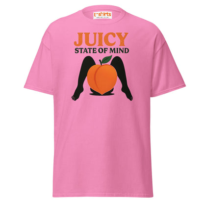 Juicy State of Mind T-Shirt – Funny Peach Adult Tee - Azalea - T-Shirts Online