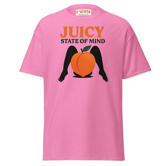 Juicy State of Mind T-Shirt – Funny Peach Adult Tee - Azalea - T-Shirts Online