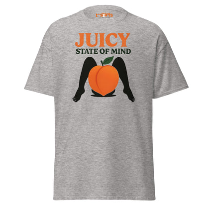 Juicy State of Mind T-Shirt – Funny Peach Adult Tee - Sport Grey - T-Shirts Online