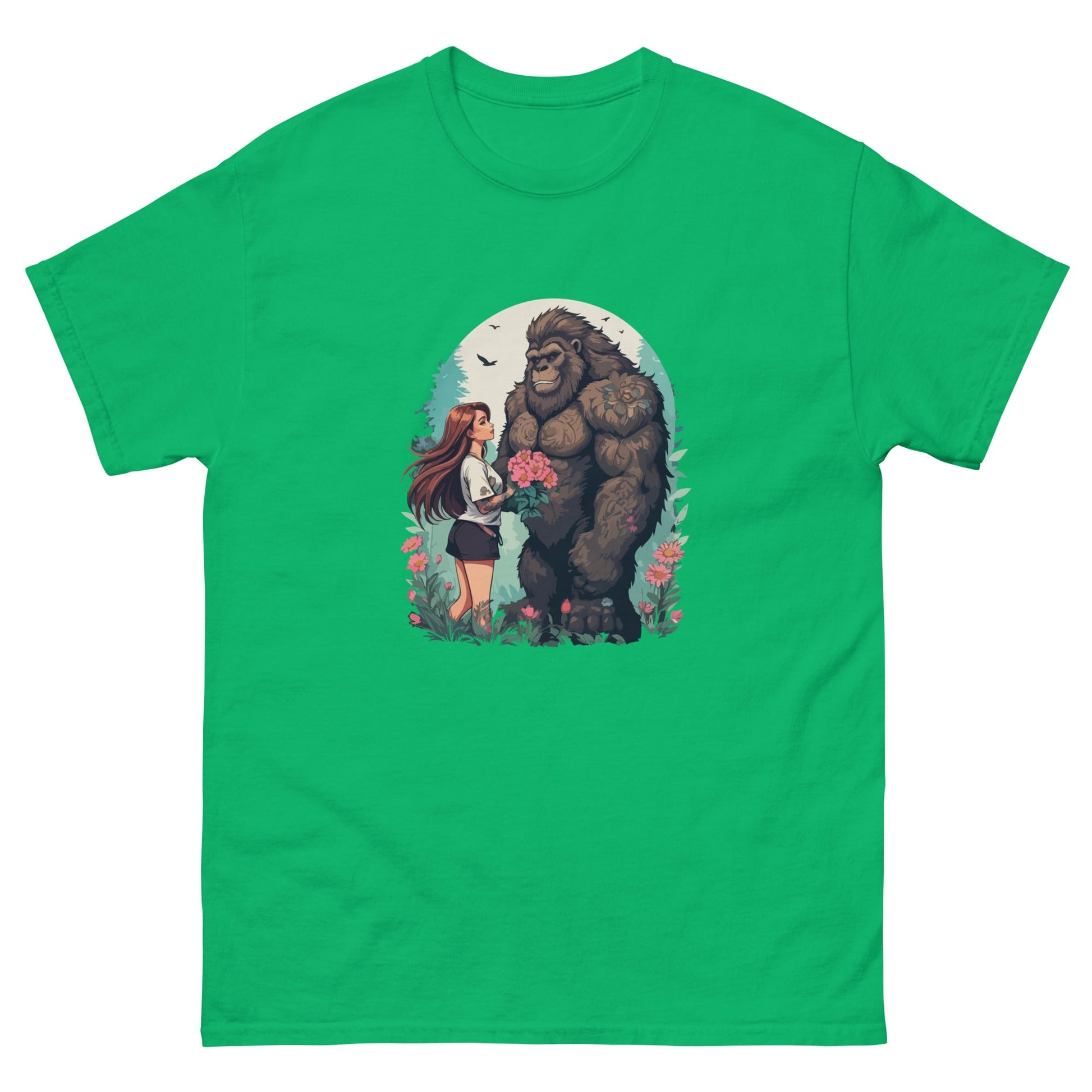 Just a Girl & Her Gorilla | Adult T-Shirt - Irish Green - T-Shirts Online