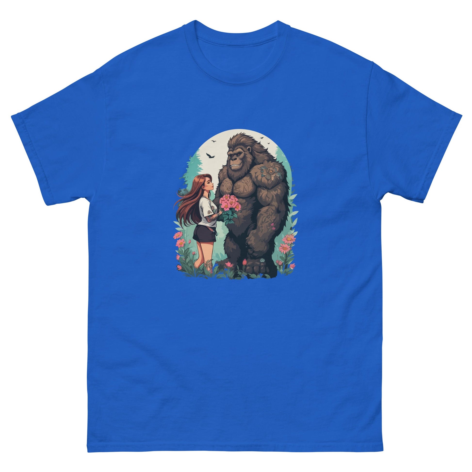 Just a Girl & Her Gorilla | Adult T-Shirt - Royal - T-Shirts Online
