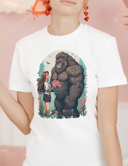 Just a Girl & Her Gorilla | Adult T-Shirt - Black - T-Shirts Online