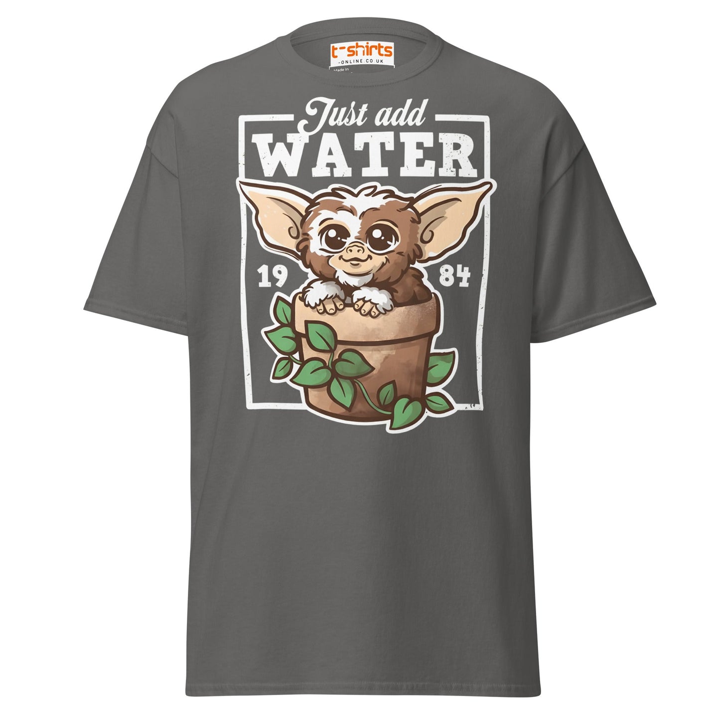 Just Add Water T-Shirt – Cute Retro Creature Tee - Charcoal - T-Shirts Online