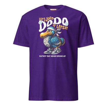 Just Dodo it Later T-Shirt | Dodo T-shirt - Purple - T-Shirts Online