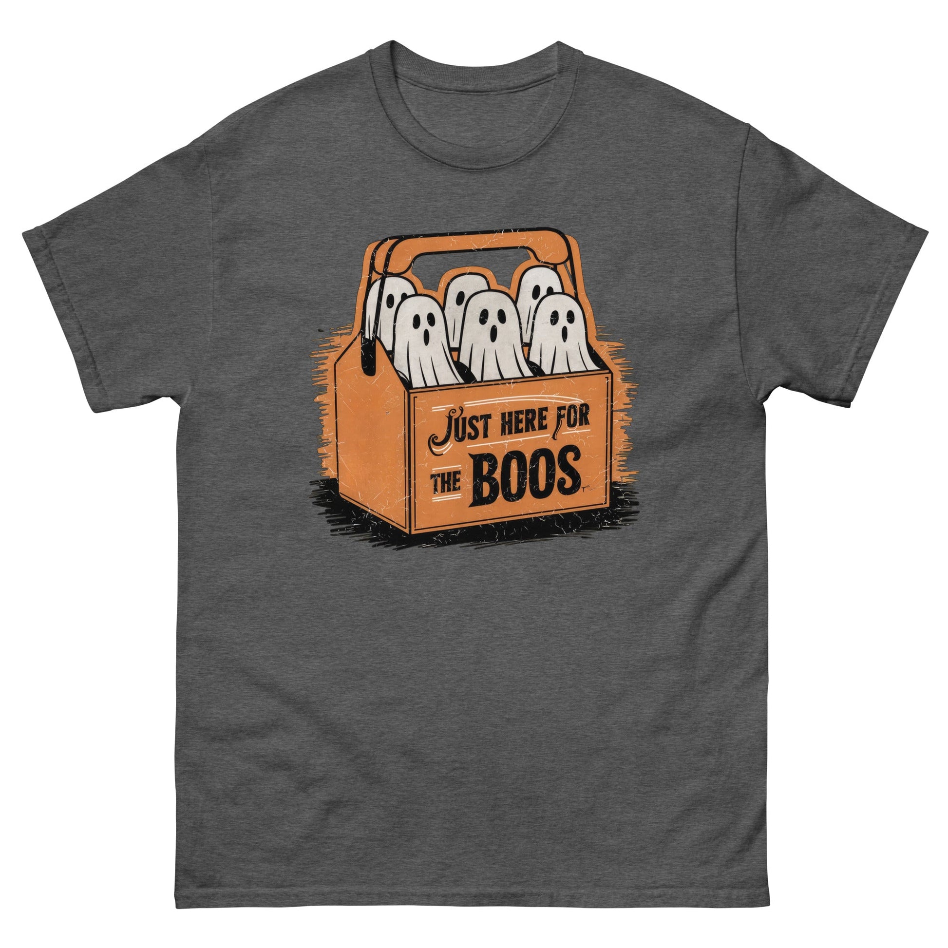 Just Here For The Boo's | Halloween T-Shirt - Dark Heather - T-Shirts Online