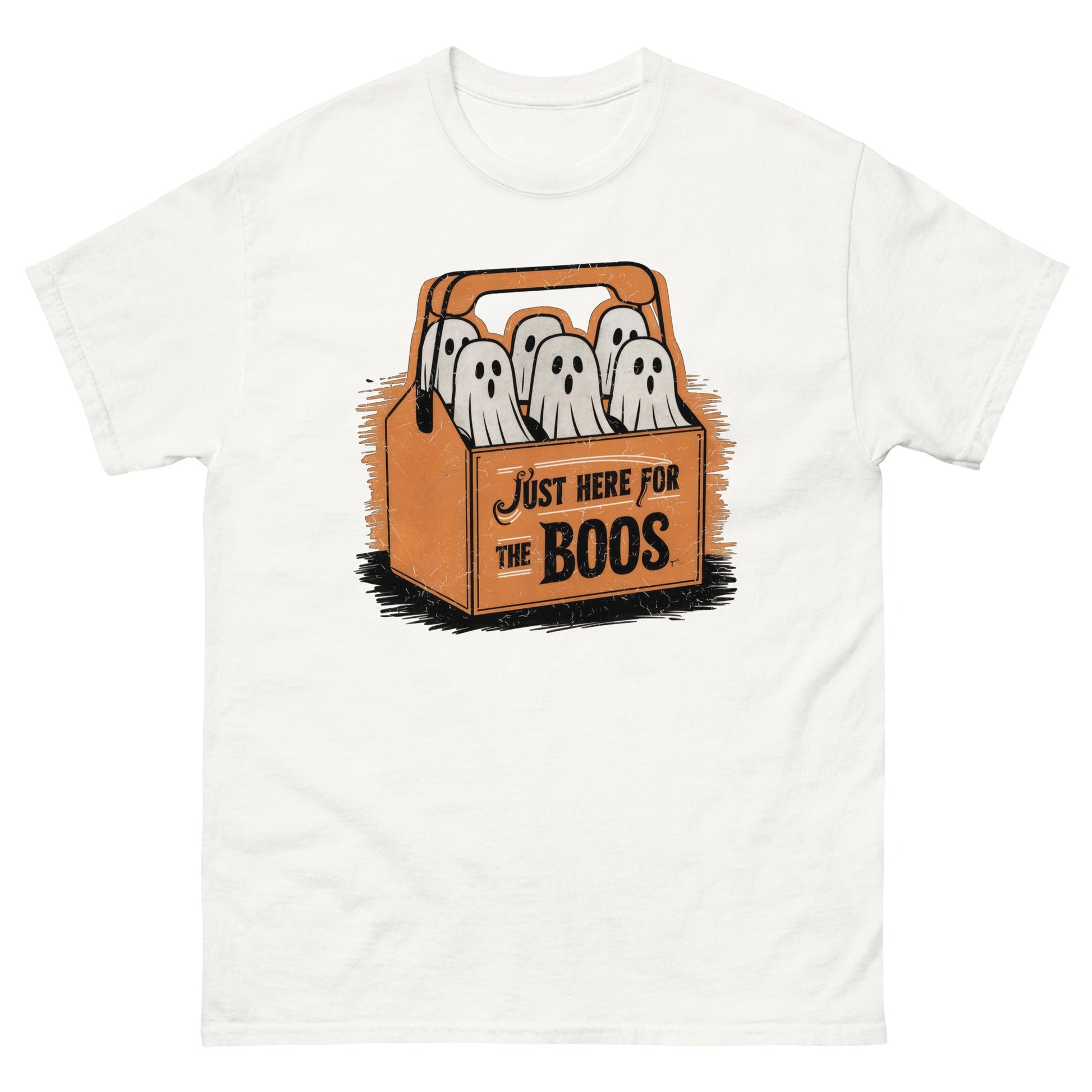 Just Here For The Boo's | Halloween T-Shirt - White - T-Shirts Online