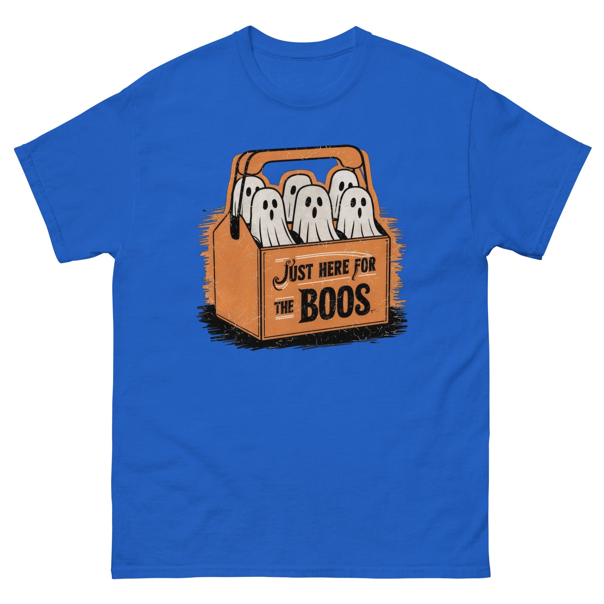 Just Here For The Boo's | Halloween T-Shirt - Royal - T-Shirts Online