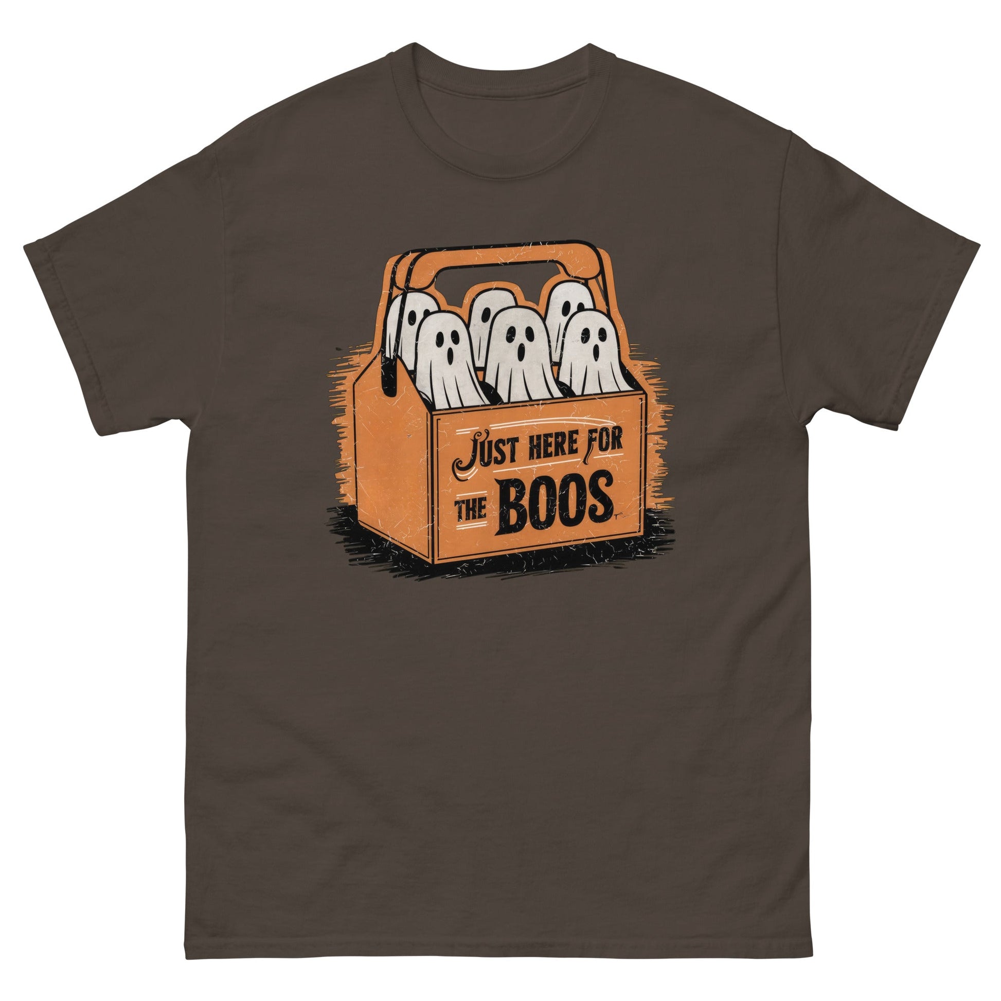 Just Here For The Boo's | Halloween T-Shirt - Dark Chocolate - T-Shirts Online