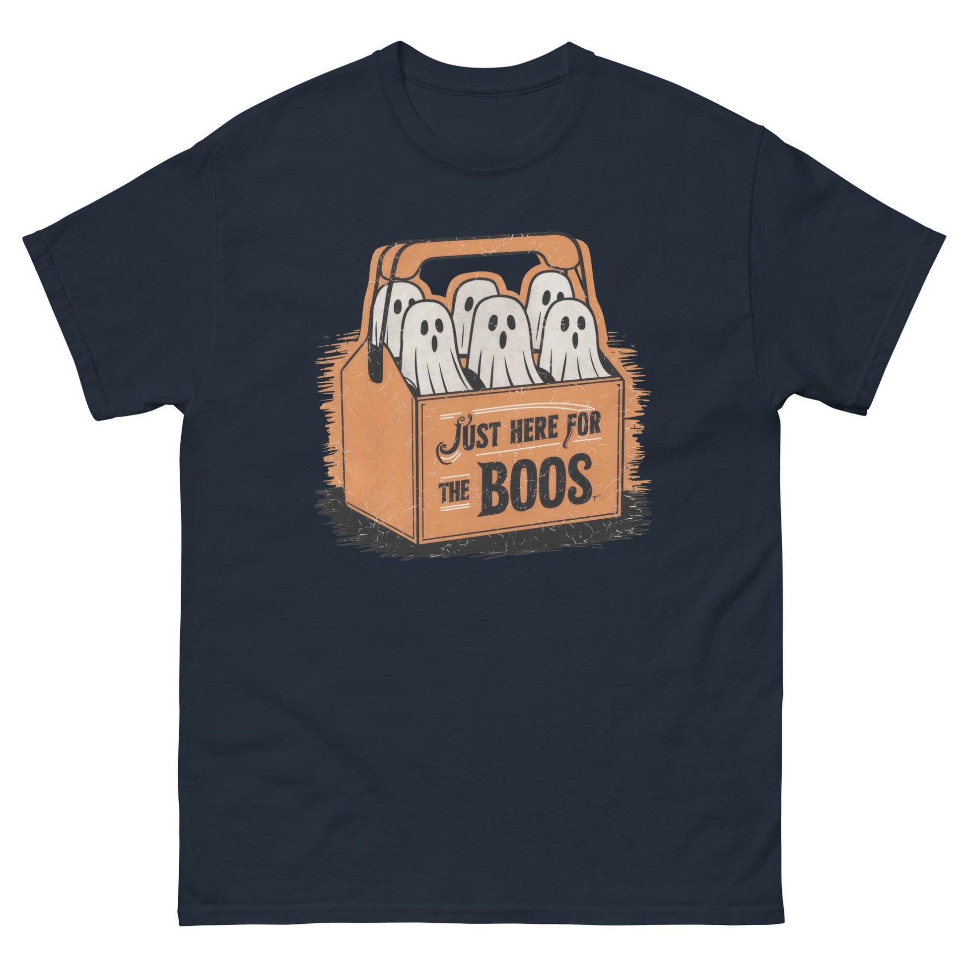 Just Here For The Boo's | Halloween T-Shirt - Navy - T-Shirts Online