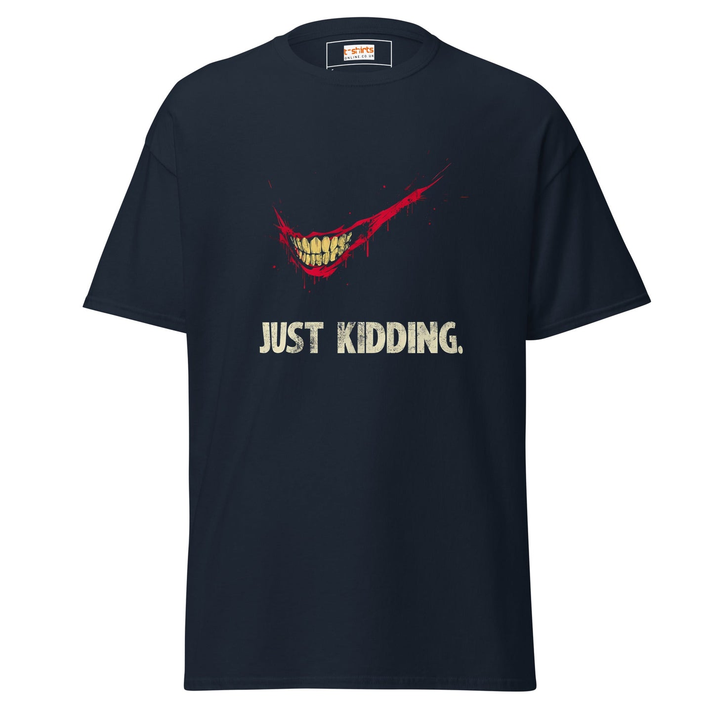 Just Kidding | Horror T-Shirt - Navy - T-Shirts Online