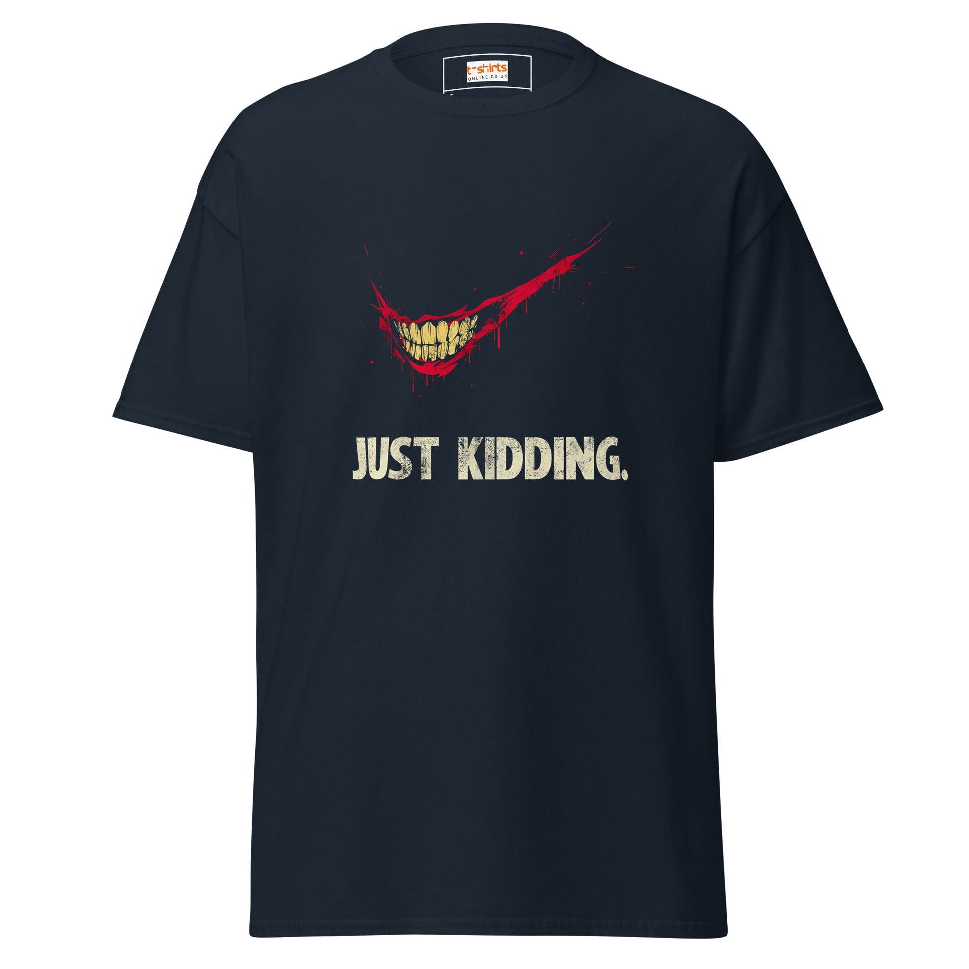 Just Kidding | Horror T-Shirt - Navy - T-Shirts Online