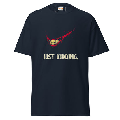 Just Kidding | Horror T-Shirt - Navy - T-Shirts Online