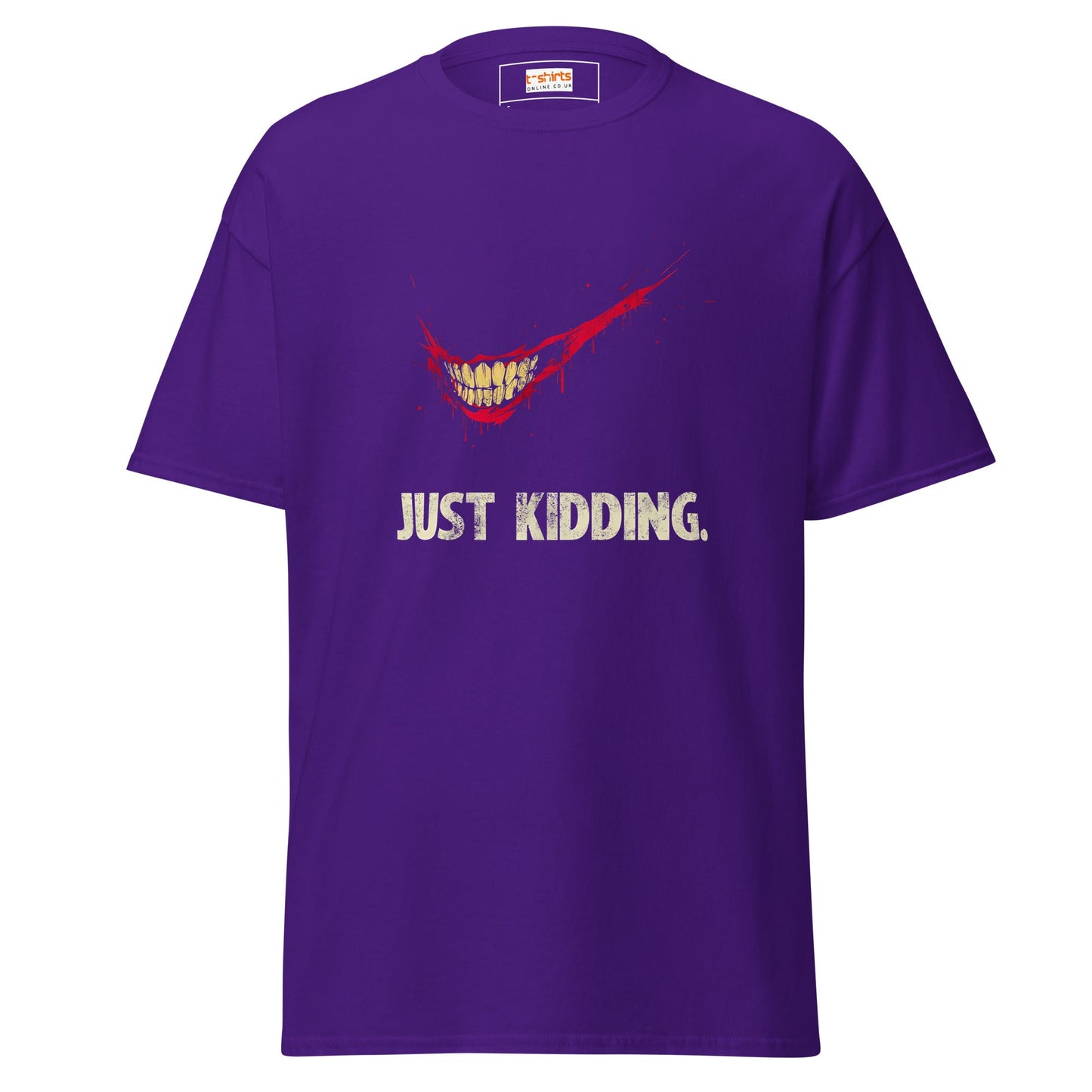 Just Kidding | Horror T-Shirt - Purple - T-Shirts Online