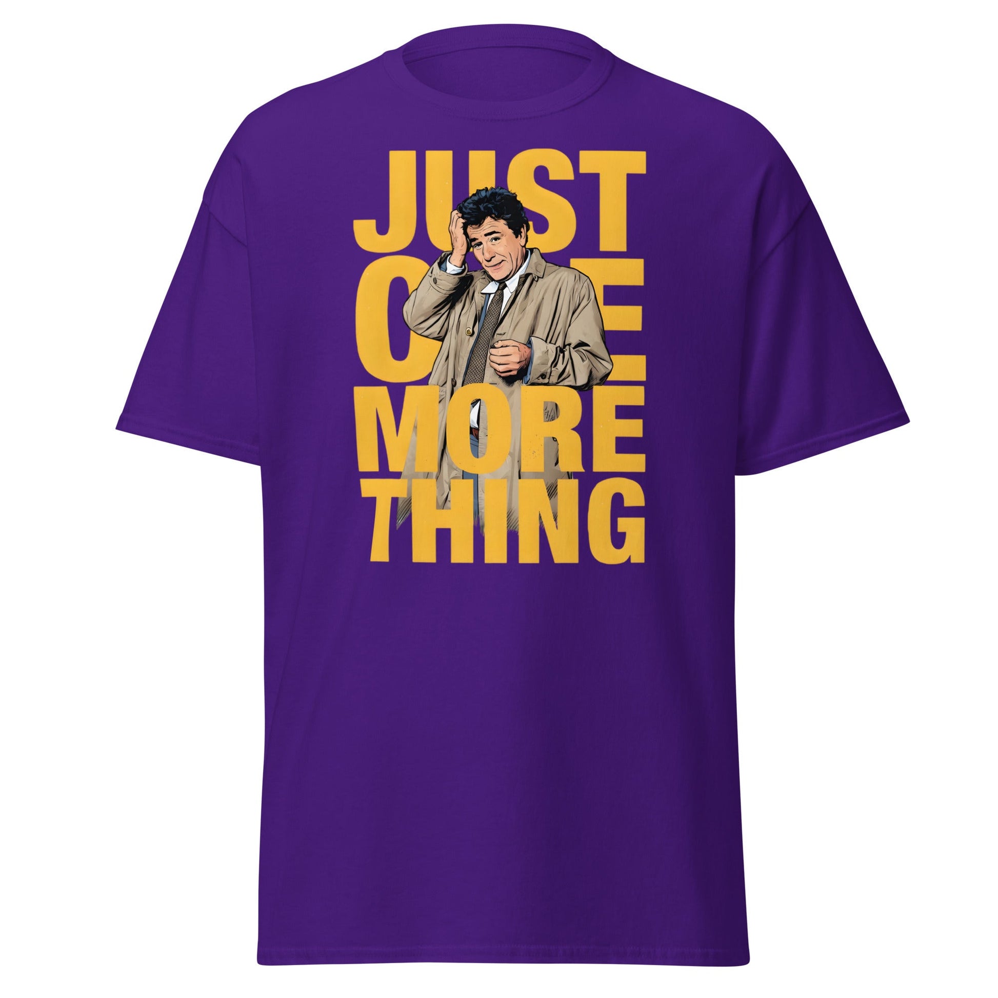 Just One More Thing T-Shirt - Detective Columbo Fan Tee - Purple - T-Shirts Online