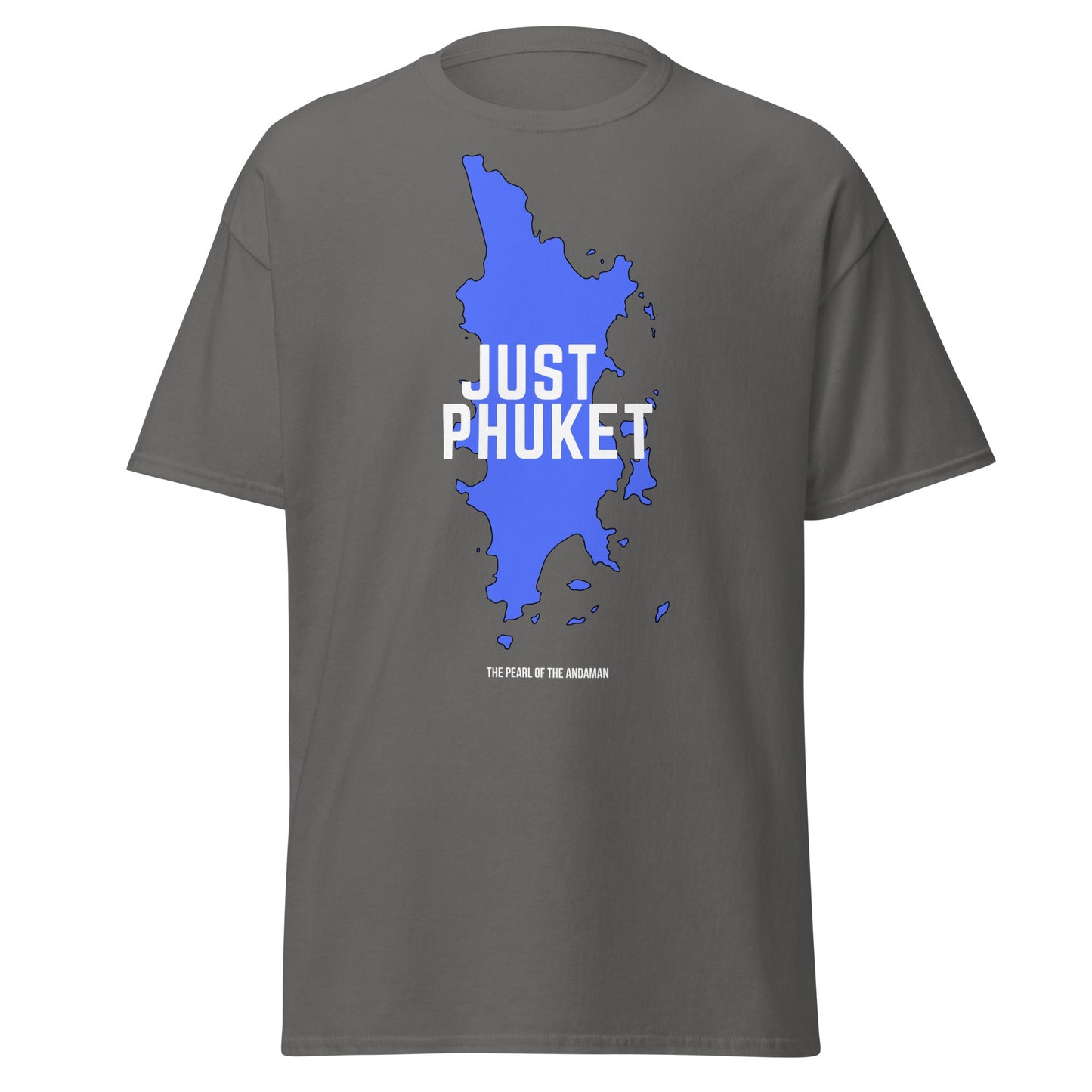 Just Phuket T-Shirt - Pearl of the Andaman Thailand Tee - Charcoal - T-Shirts Online