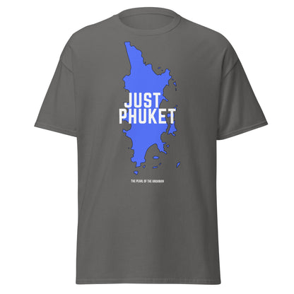 Just Phuket T-Shirt - Pearl of the Andaman Thailand Tee - Charcoal - T-Shirts Online