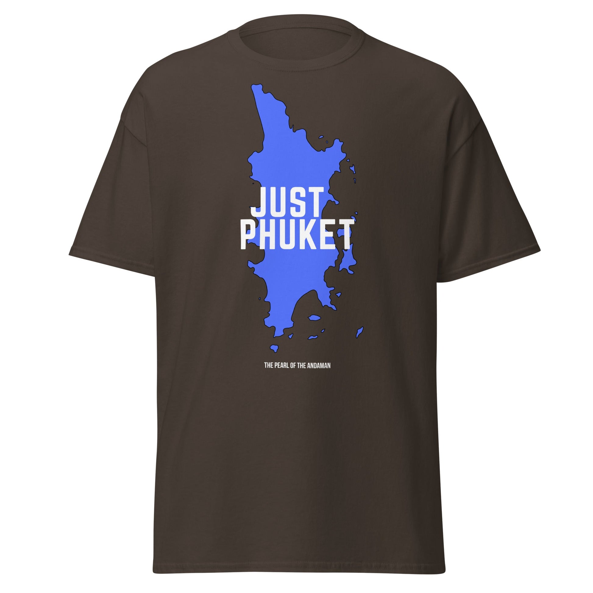 Just Phuket T-Shirt - Pearl of the Andaman Thailand Tee - Dark Chocolate - T-Shirts Online