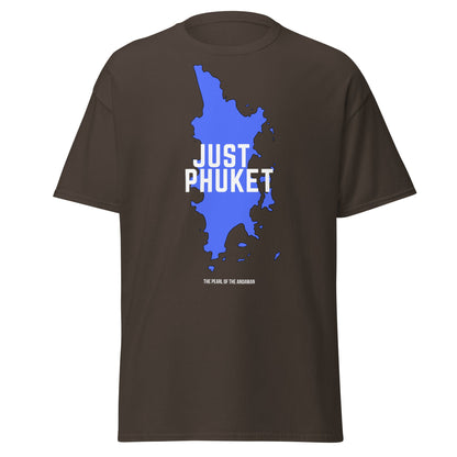 Just Phuket T-Shirt - Pearl of the Andaman Thailand Tee - Dark Chocolate - T-Shirts Online