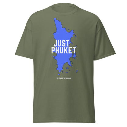 Just Phuket T-Shirt - Pearl of the Andaman Thailand Tee - Military Green - T-Shirts Online