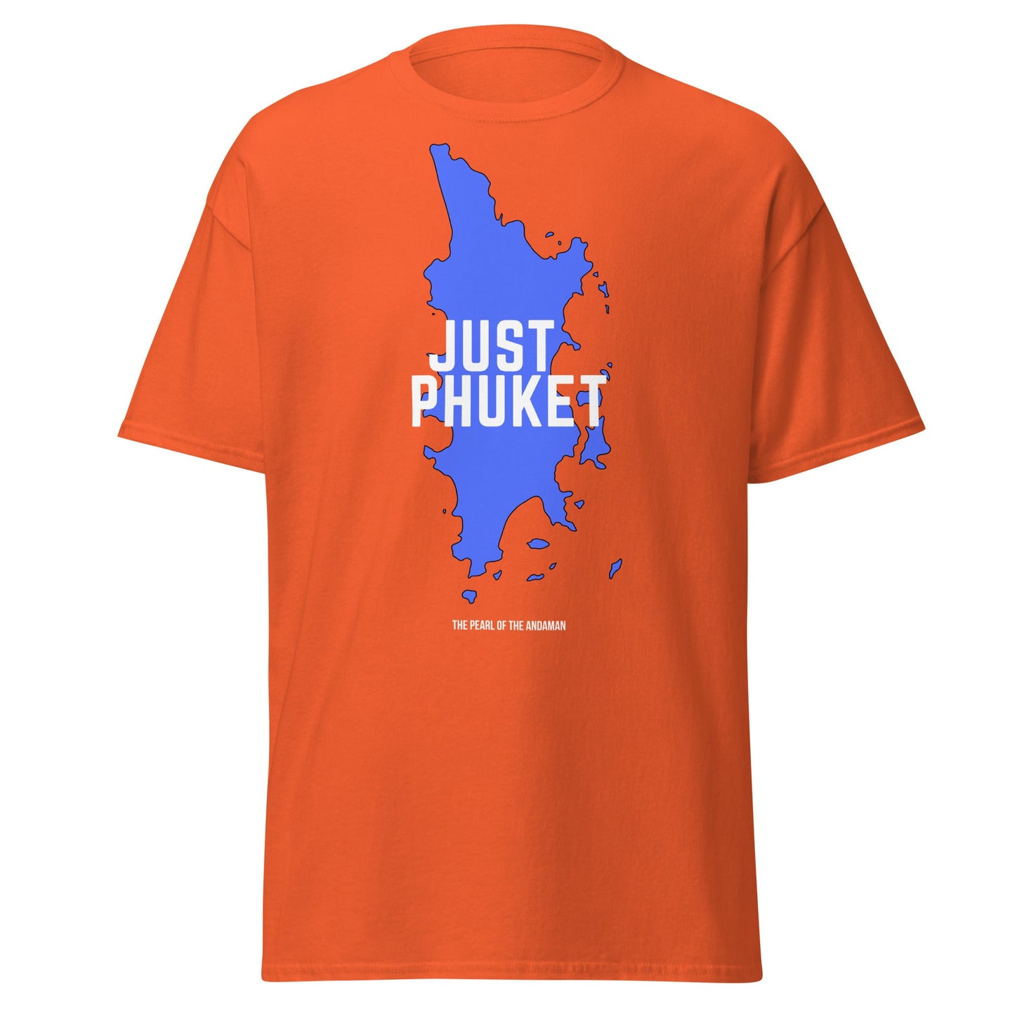 Just Phuket T-Shirt - Pearl of the Andaman Thailand Tee - Orange - T-Shirts Online