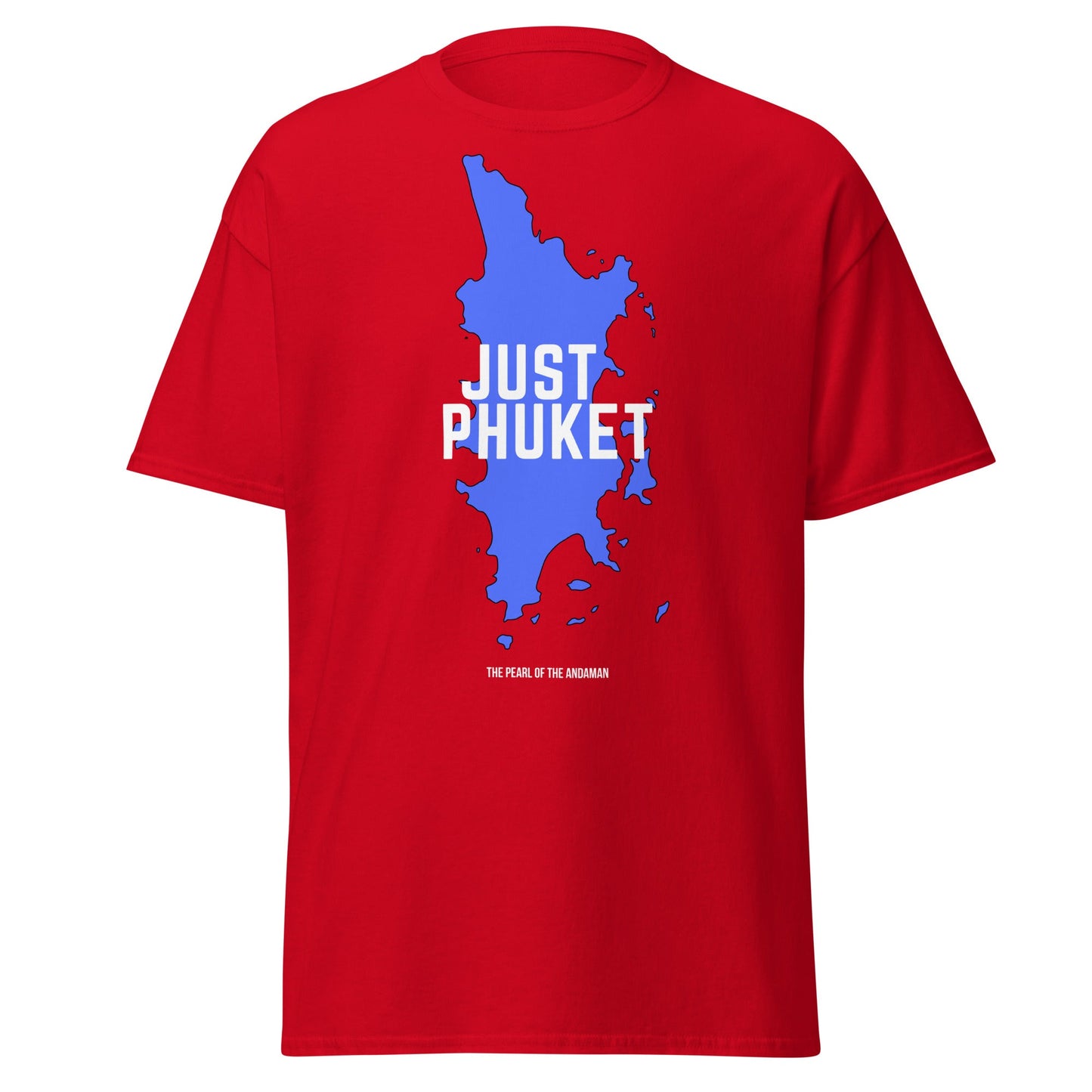Just Phuket T-Shirt - Pearl of the Andaman Thailand Tee - Red - T-Shirts Online