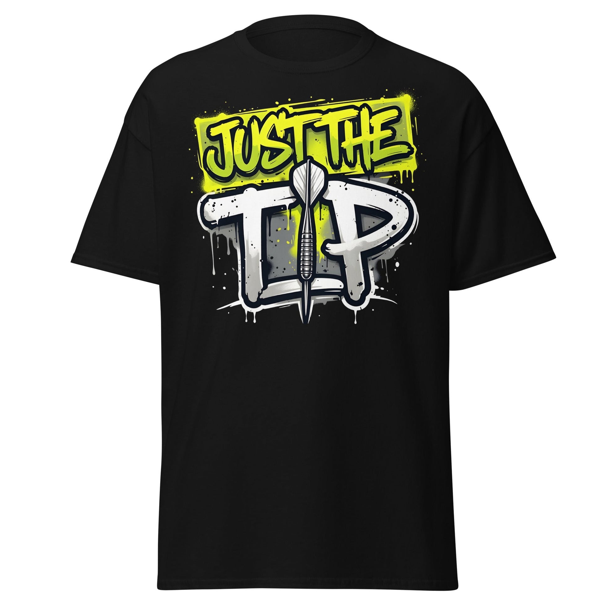 Just The Tip Dart T-Shirt - Funny Graffiti Darting Tee - Black - T-Shirts Online