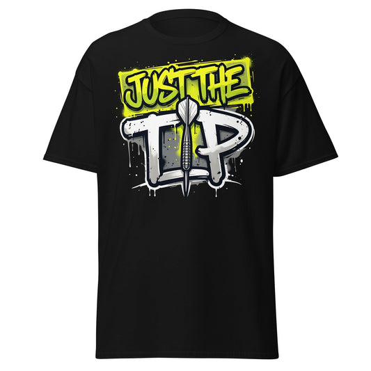 Just The Tip Dart T-Shirt - Funny Graffiti Darting Tee - Black - T-Shirts Online