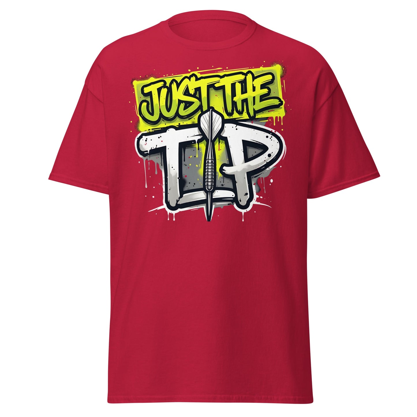 Just The Tip Dart T-Shirt - Funny Graffiti Darting Tee - Cardinal - T-Shirts Online