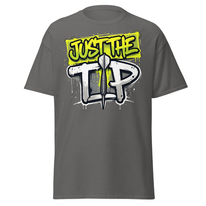 Just The Tip Dart T-Shirt - Funny Graffiti Darting Tee - Charcoal - T-Shirts Online
