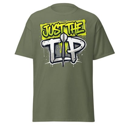 Just The Tip Dart T-Shirt - Funny Graffiti Darting Tee - Military Green - T-Shirts Online