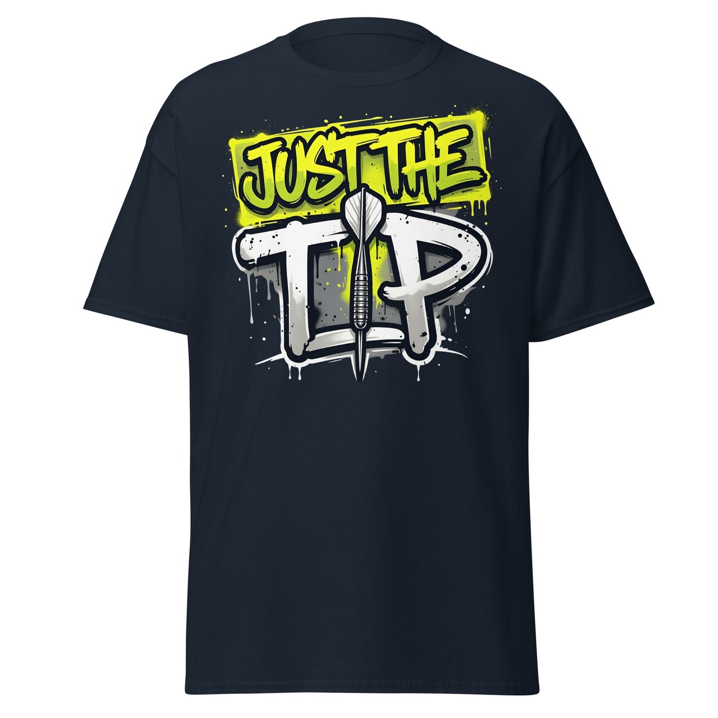 Just The Tip Dart T-Shirt - Funny Graffiti Darting Tee - Navy - T-Shirts Online