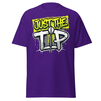 Just The Tip Dart T-Shirt - Funny Graffiti Darting Tee - Purple - T-Shirts Online