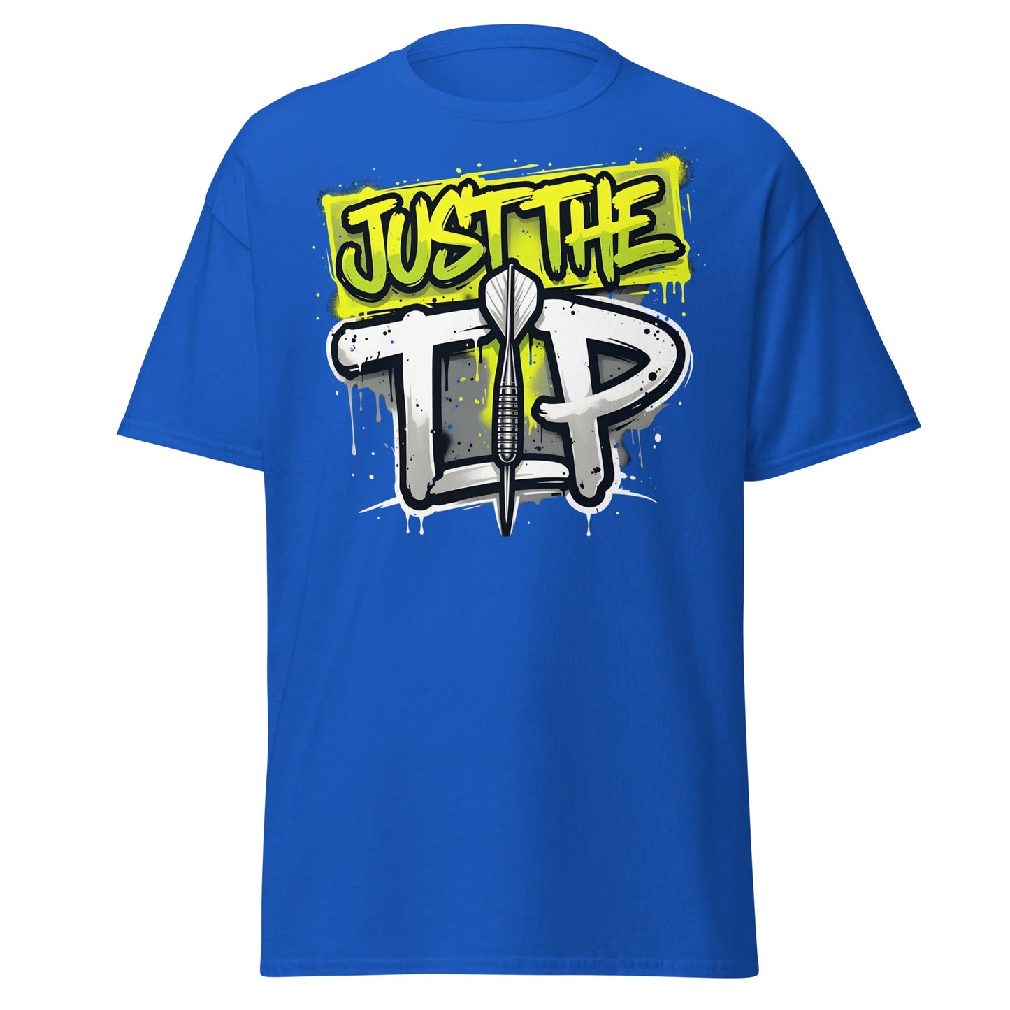 Just The Tip Dart T-Shirt - Funny Graffiti Darting Tee - Royal - T-Shirts Online