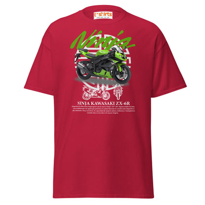 Kawasaki Ninja ZX - 6R T-Shirt | Supersport Rider Tee - Cardinal - T-Shirts Online