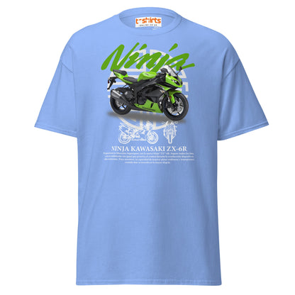 Kawasaki Ninja ZX - 6R T-Shirt | Supersport Rider Tee - Carolina Blue - T-Shirts Online