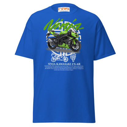 Kawasaki Ninja ZX - 6R T-Shirt | Supersport Rider Tee - Royal - T-Shirts Online