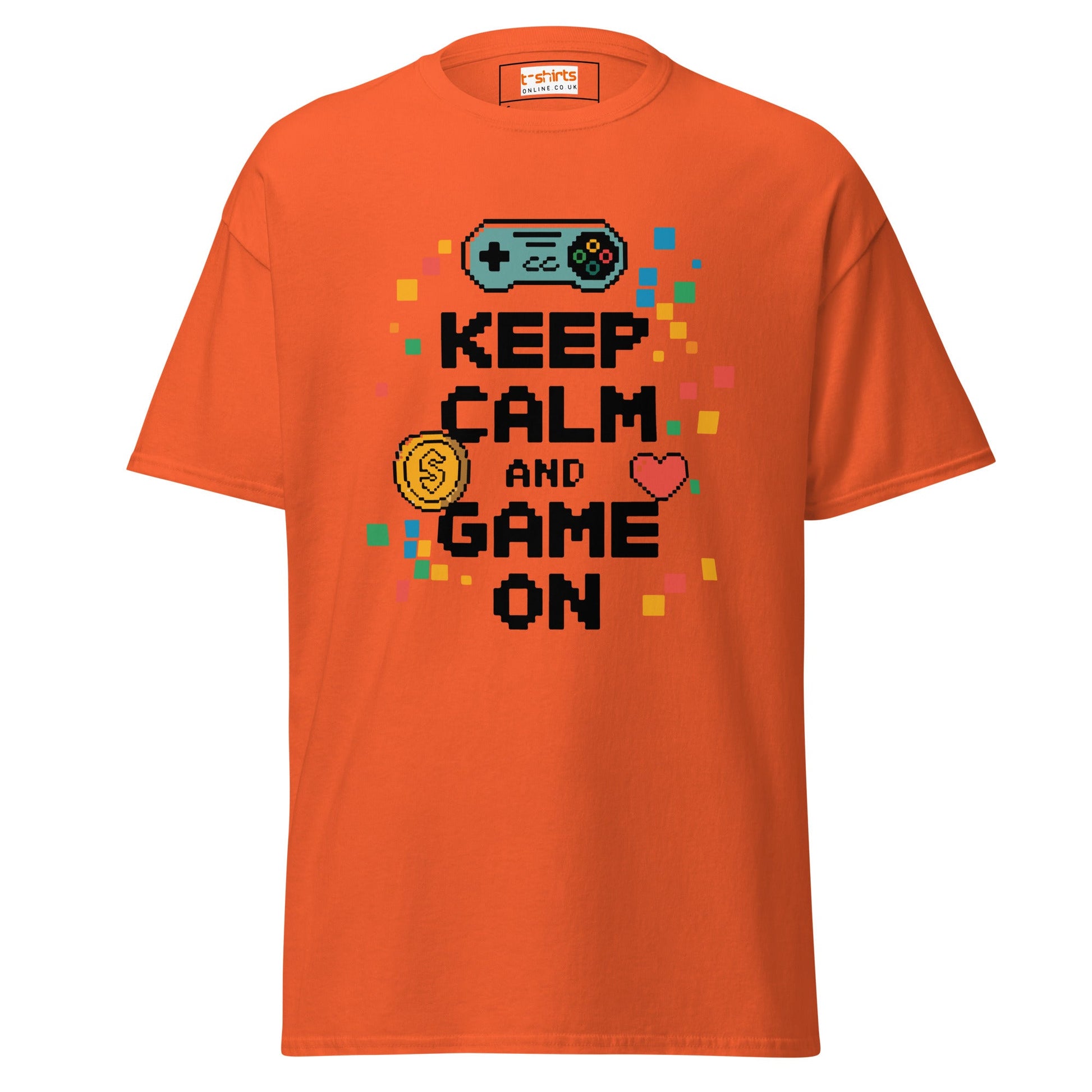 Keep Calm | Gaming T-Shirt - Orange - T-Shirts Online