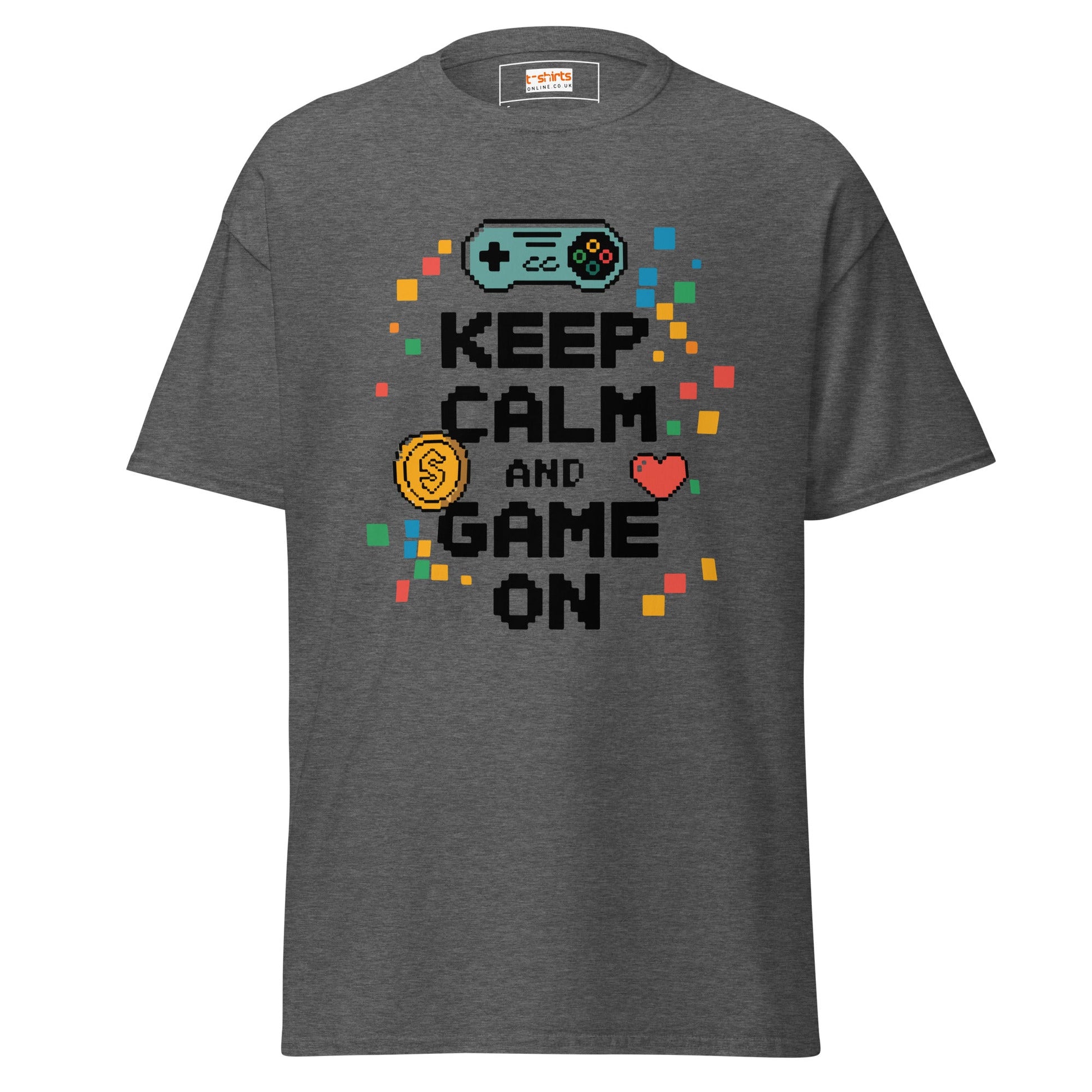 Keep Calm | Gaming T-Shirt - Dark Heather - T-Shirts Online