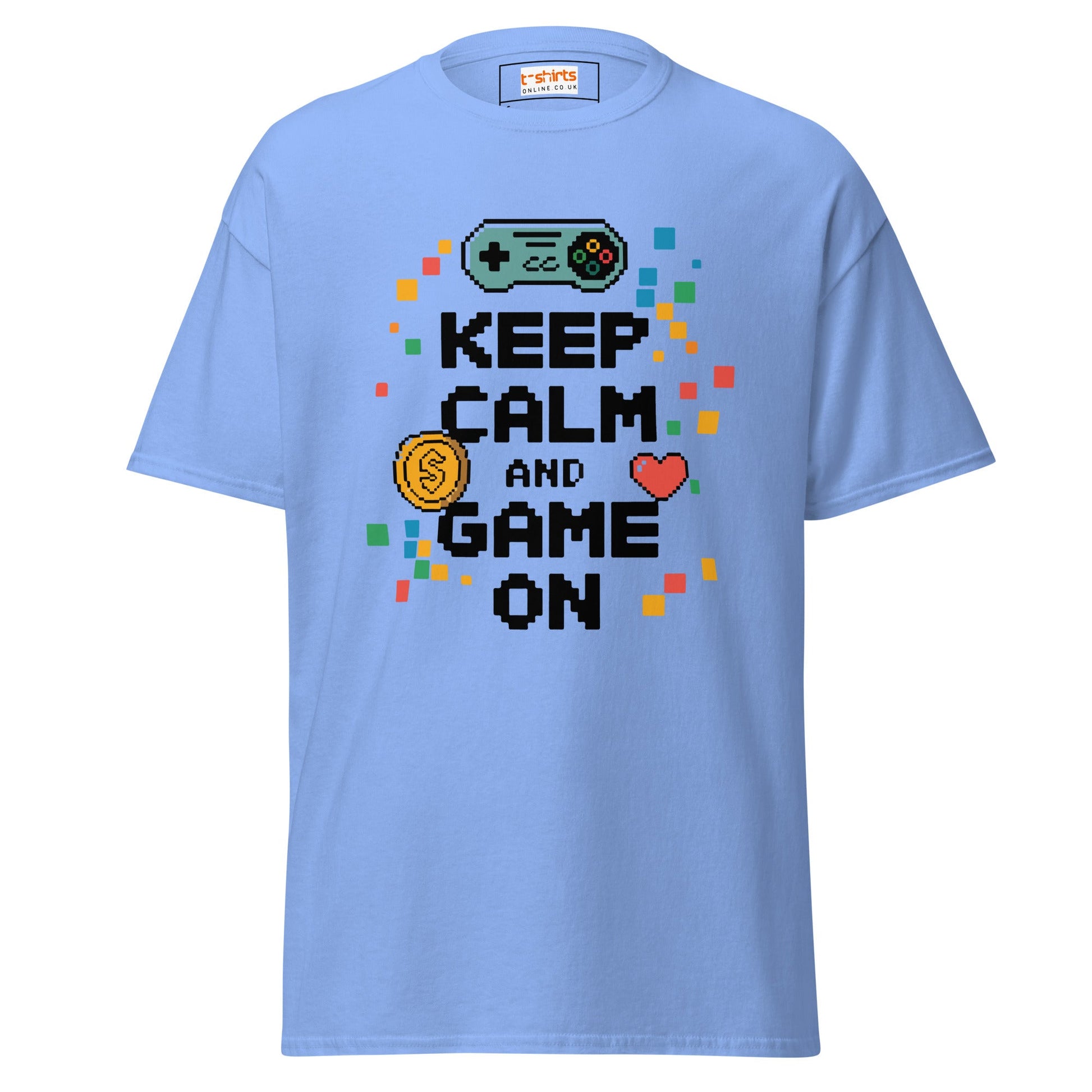 Keep Calm | Gaming T-Shirt - Carolina Blue - T-Shirts Online