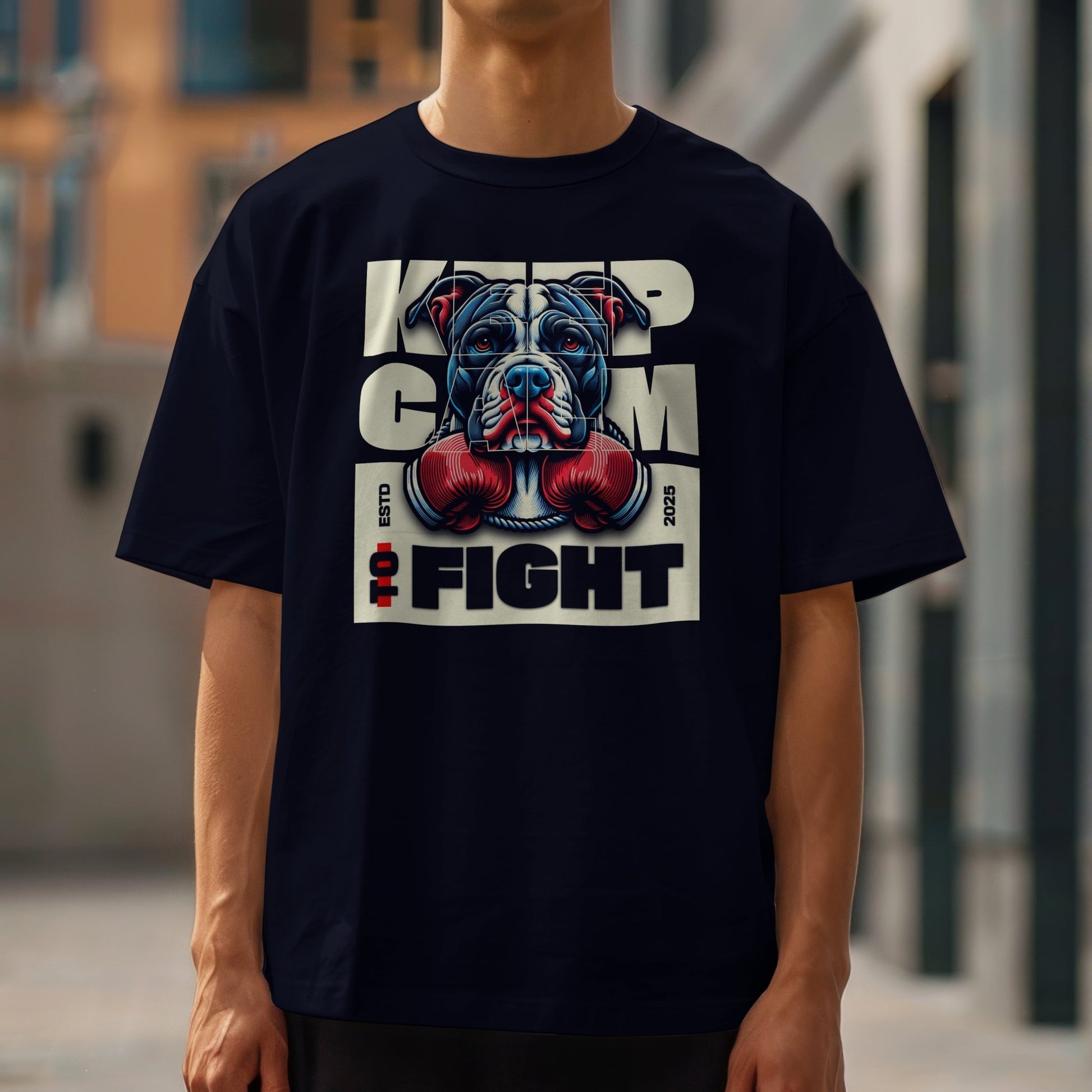 Keep Calm to Fight T-Shirt - Black - T-Shirts Online